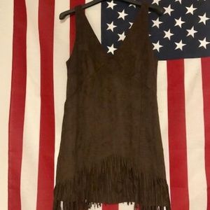 Fringe Suede Dress